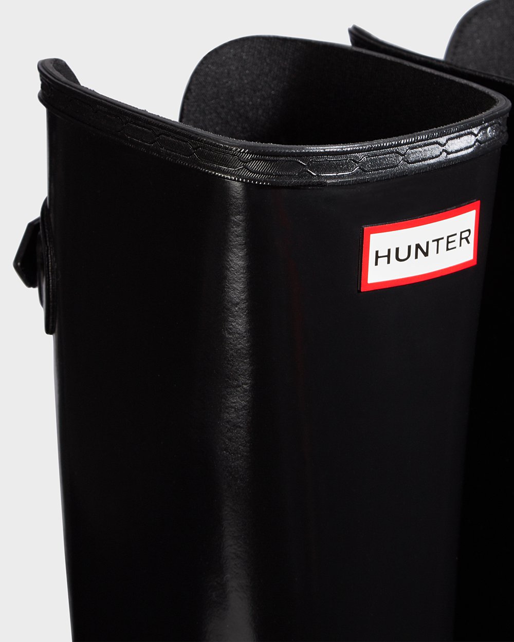 Galochas Altas Hunter Feminina Pretas - Refined Adjustable Gloss - 31KAHNDFL